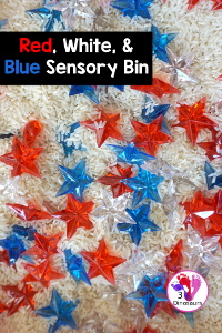 Red, White & Blue Star Sensory Bin for the Fourth of July