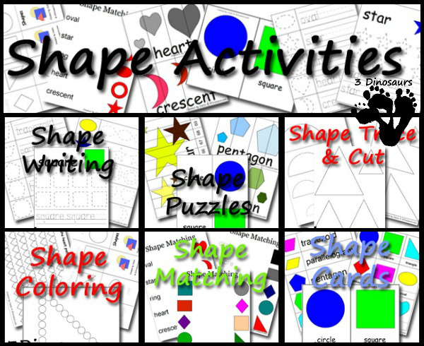Free Shape Activities - 3Dinosaurs.com