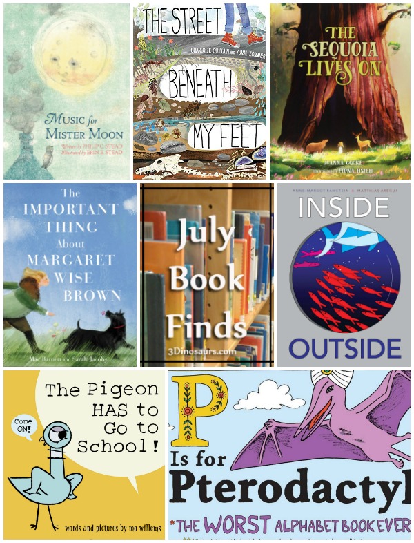 July 2019 Book Finds - fear, Mo Willems, Marget Brown Wise, trees, wordless books, school, biograph, abcs - 3Dinosaurs.com