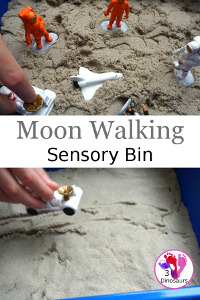 Kinetic Sand Space Moon Walking Sensory Bin