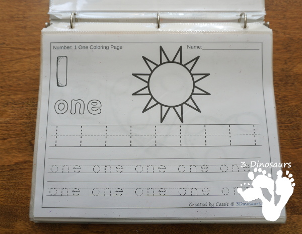 Space Themed Number Color and Trace - easy no-prep printables with a fun space theme 44 pages with two options for the numbers tracing or writing - 3Dinosaurs.com