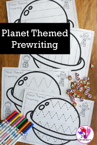 Fine Motor Fun: Free Planet Themed Prewriting Activity