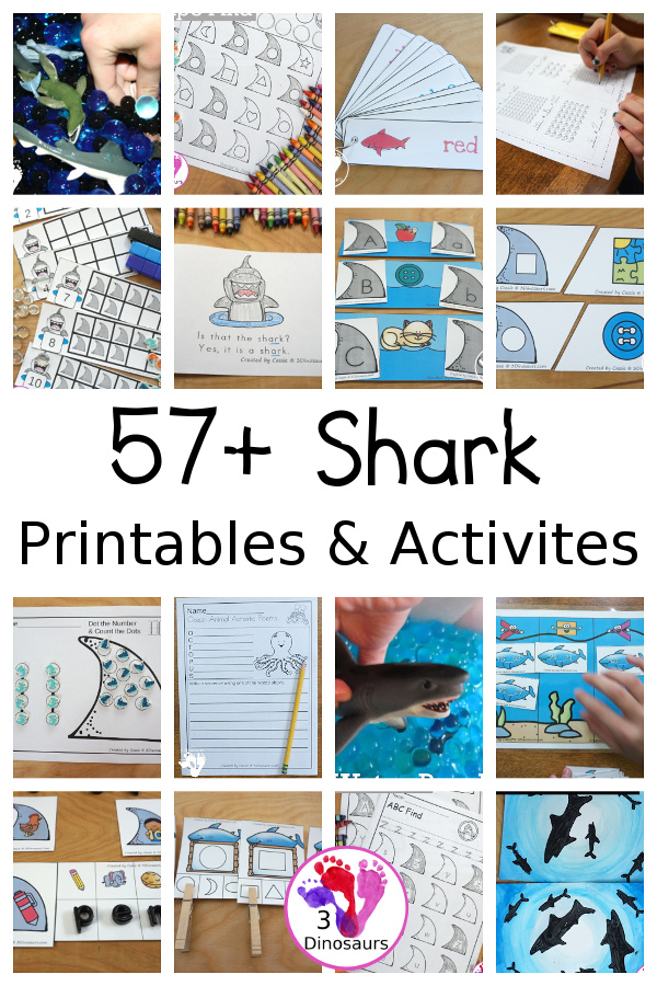Shark Activities & Printables on 3Dinosaurs.com