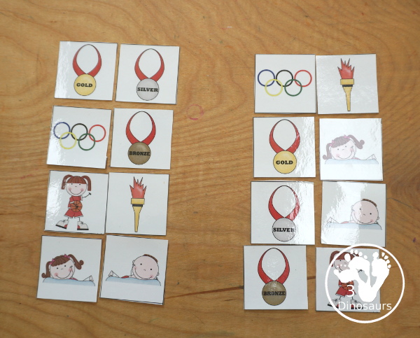 Free Summer Olympics Tot Printables - 36 matching cards for kids to match the pictures that are the same,. 3Dinosaurs.com