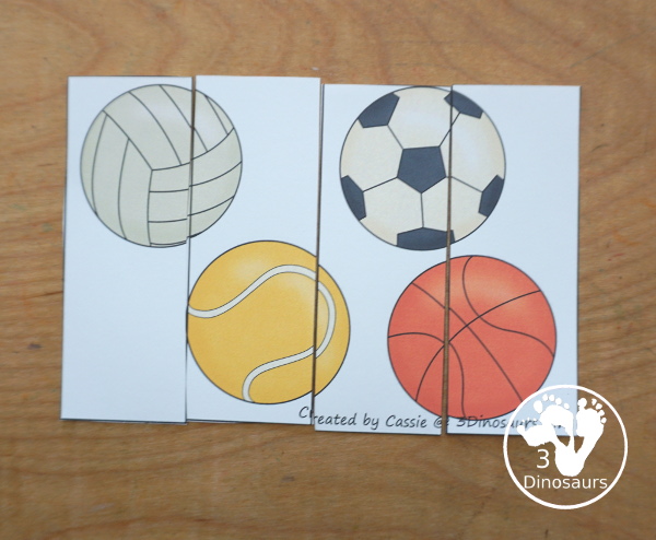 Free Summer Olympics Tot Printables - 16 four piece puzzles with summer posts and Olympics themes. 3Dinosaurs.com