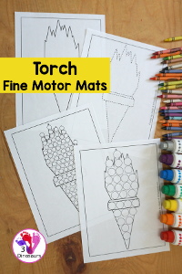 Free Torch Fine Motor Mat Printables