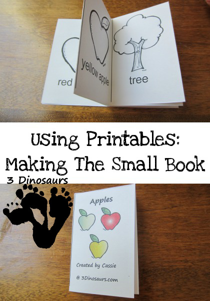 Using Printables: How to Make the Small Book - 3Dinosaurs.com