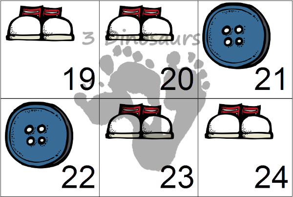 Free 2014 Shoes & Button Calender Set - 3Dinosaurs.com