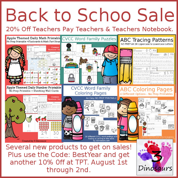 Back to School Sale! - 3Dinosaurs.com