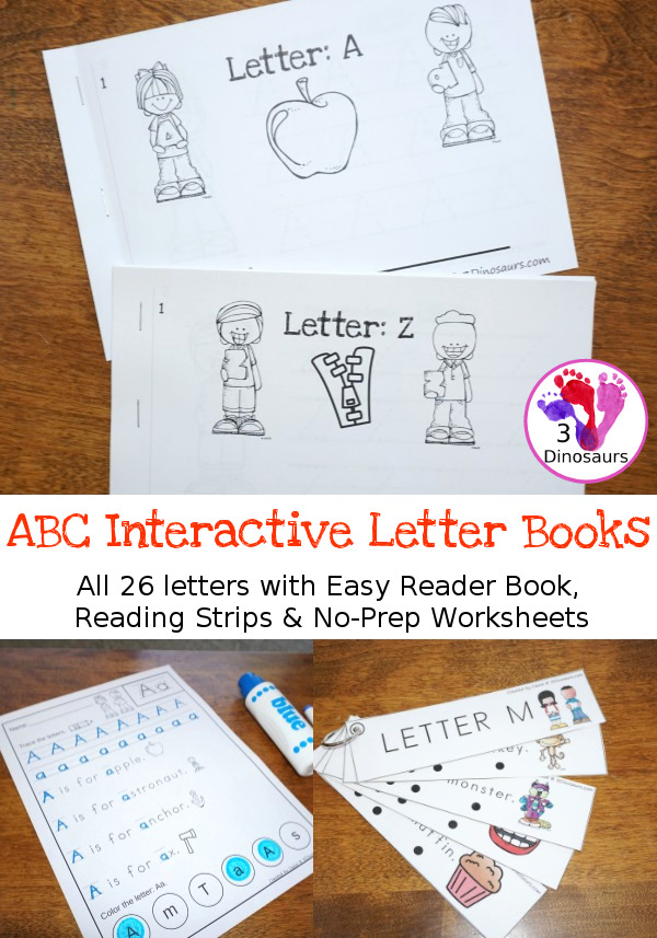 ABC Interactive Letter Books - 3Dinosaurs.com