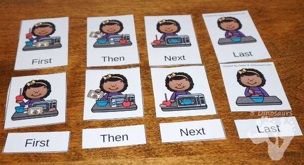 Sequencing Cards Set for Fall - 6 different sets with clip cards, task cards, no-prep worksheets and easy reader books $ - 3Dinosaurs.com