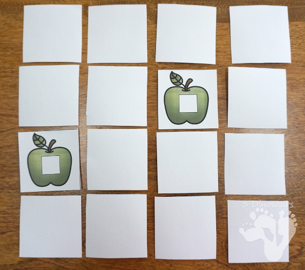 FREE Fun Hands-On Apple Shape Sorting Printable - circle, square, rectangle, and triangle - 3Dinosaurs.com