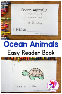 Free Ocean Animals Easy Reader Book Printable