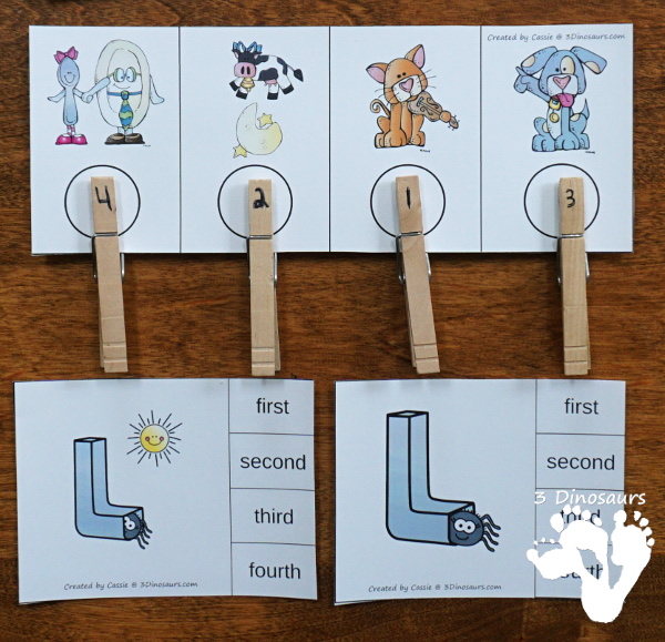 Sequencing Card Set for Stories: Nursery Rhymes, Folk Tales and Fairy Tales with clip cards, task cards, no-prep worksheets and easy reader books $ - 3Dinosaurs.com #printablesforkids #sequencingforkids #3dinosaurs  #tpt #teacherspayteachers