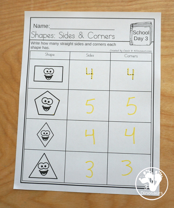 No-Prep & Hands-On School Themed Weekly Packs for Second Grade with 5 days of activities to do  with hands-on and no-prep that match up for each day  with addition, subtraction, skip counting, sight words, reading strips, CVCC word review, and more - 3Dinosaurs.com