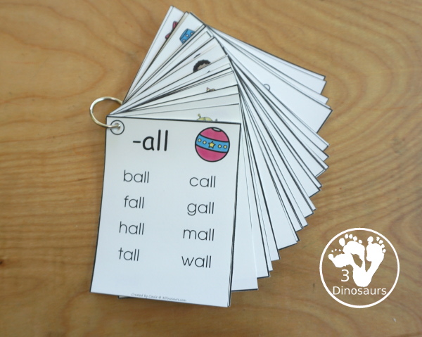 CVCC Word Family Wall Cards & Ladder Set - has 22 CVCC word endings with a picture in the word family and examples of the CVCC words for that word family and come - 3Dinosaurs.com