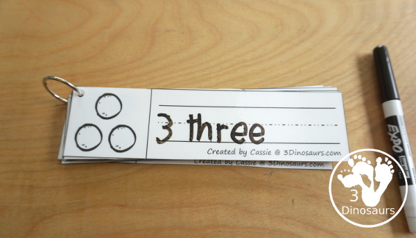 Free Number Tracing Strips 1 to 20 -  with three tracing strips options with tracing number only, number and digit and writing number all focused on numbers 1 to 20 - 3Dinosaurs.com