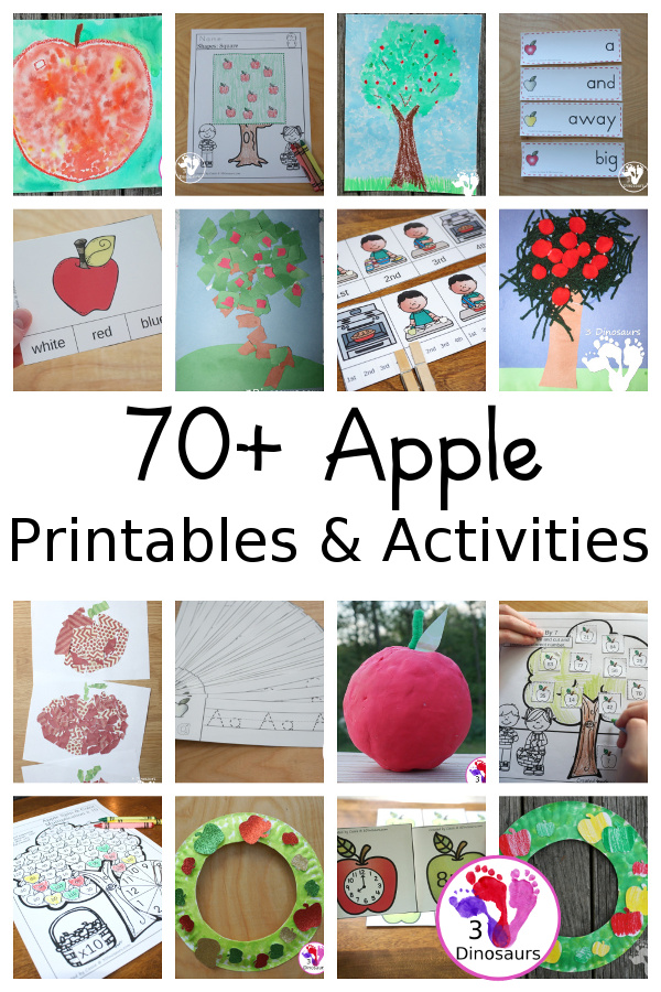 Apple Activities & Printables - 3Dinosaurs.com