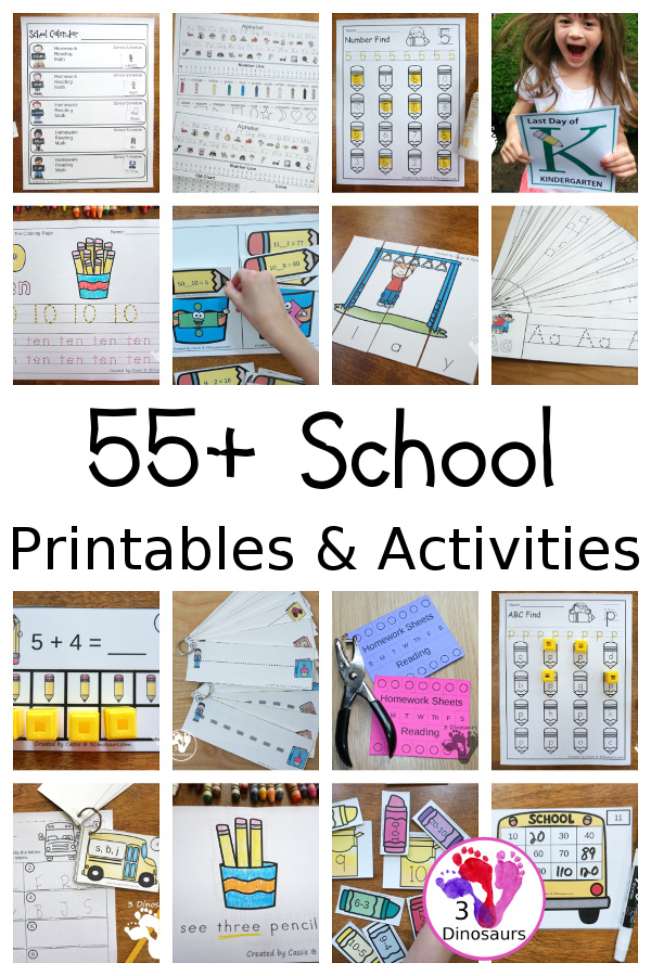 School Activities & Printables - 3Dinosaurs.com