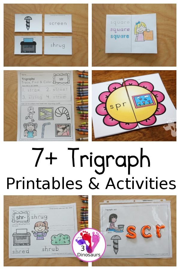 Trigraph Activities & Printables on 3Dinosaurs.com