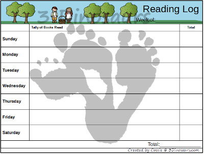 Free Weekly Fall Reading Charts - 3Dinosaurs.com