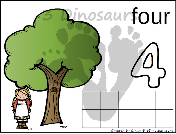 Free Apple Themed Counting Mats: Number 1 to 10 - 3Dinosaurs.com