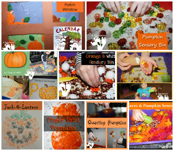 45+ Pumpkin Activities & Printables - loads of printables for themed packs, math, learning to read, abcs and more - 3Dinosaurs.com