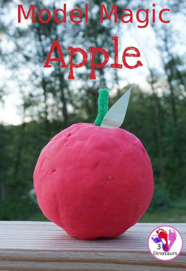 Fine Motor Craft: Model Magic Apples - easy to make apples with model magic that is great on working fine motor skills in kids. - 3Dinosaurs.com