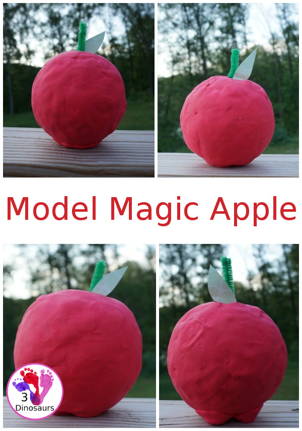 Fine Motor Craft: Model Magic Apples - easy to make apples with model magic that is great on working fine motor skills in kids. - 3Dinosaurs.com