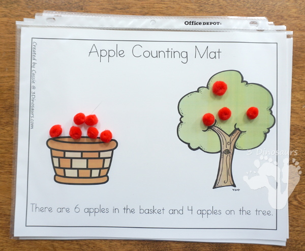 Apple Tree Counting Easy Reader Book Set - numbers 0 to 10 with two books, hands-on activities, clip cards and charts to watch the two book options - 3Dinosaurs.com