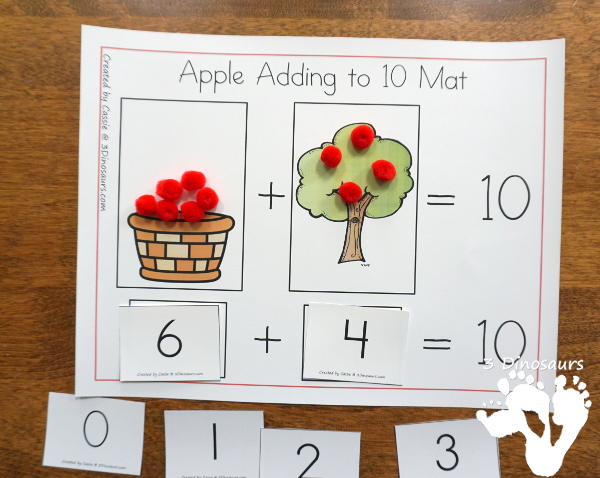 Apple Tree Counting Easy Reader Book Set - numbers 0 to 10 with two books, hands-on activities, clip cards and charts to watch the two book options - 3Dinosaurs.com