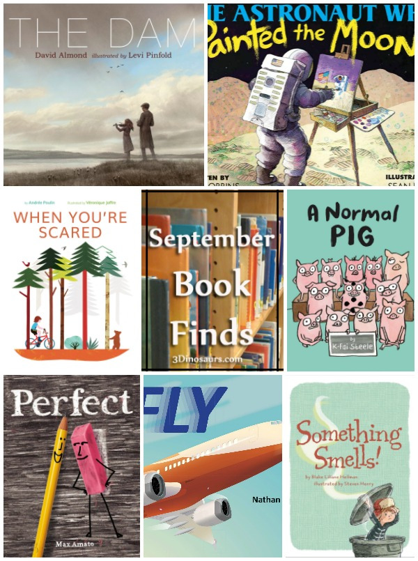 September 2019 Book Finds: planes, travel by air, normal, begin different, smells, baths, space, painting, fears, being scared, - 3Dinosaurs.com 