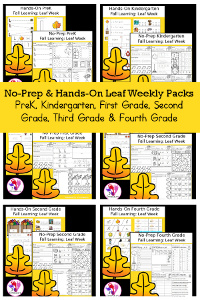 No-Prep & Hands-On Leaf Themed Weekly Packs