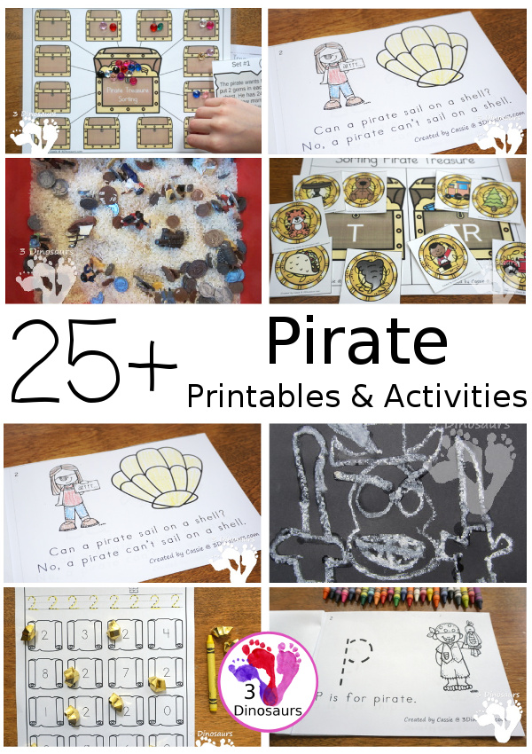 Pirate Activities & Printables - 3Dinosaurs.com