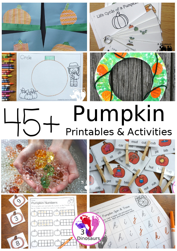 Pumpkin Activities & Printables - 3Dinosaurs.com