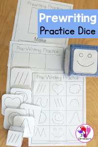Free Prewriting Practice Printable Dice – A Fun Fine Motor Prewriting Center