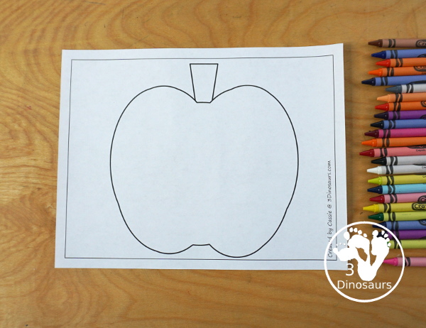 Free Apple Fine Motor Mat Printable - with 4 different apple mats for you to use with kids with an apple template, apple tracing, apple dot marker and apple dot marker printable - 3Dinosaurs.com