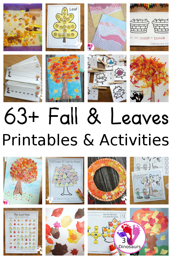 Fall & Leaves Activities & Printables - 3Dinosaurs.com