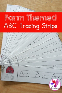 Free Farm ABC Tracing Strips Printables