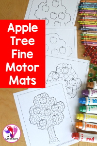 Free Apple Tree Fine Motor Mats
