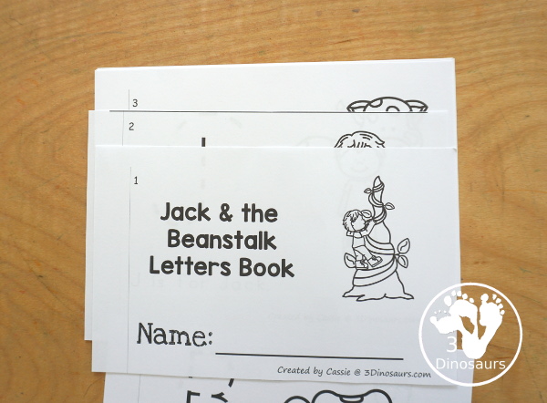 Free Jack & the Beanstalk ABC Easy Reader Book - You have uppercase letters for kids to trace with different themes from the Jack and the Beanstalk. You also have a simple sentence to read - 3Dinosaurs.com