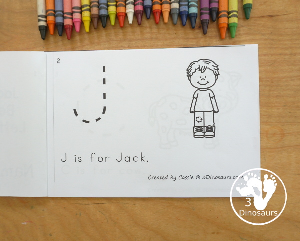 Free Jack & the Beanstalk ABC Easy Reader Book - You have uppercase letters for kids to trace with different themes from the Jack and the Beanstalk. You also have a simple sentence to read - 3Dinosaurs.com