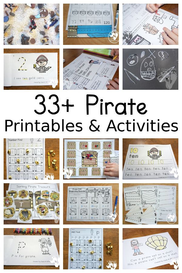 Pirate Activities & Printables - 3Dinosaurs.com