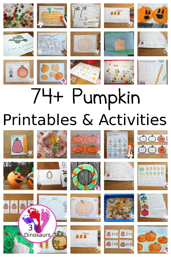 Pumpkin Activities & Printables - 3Dinosaurs.com