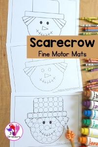 Free Scarecrow Fine Motor Mat Printables
