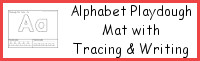 Alphabet Playdough Mats with Tracing and Writing