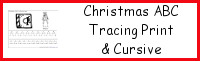 Christmas ABC Tracing Print & Cursive