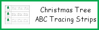 Christmas Tree ABC Tracing Strips