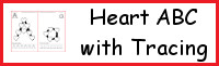 Heart ABC Letters With Tracing