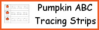 Pumpkin ABC Tracing Strips